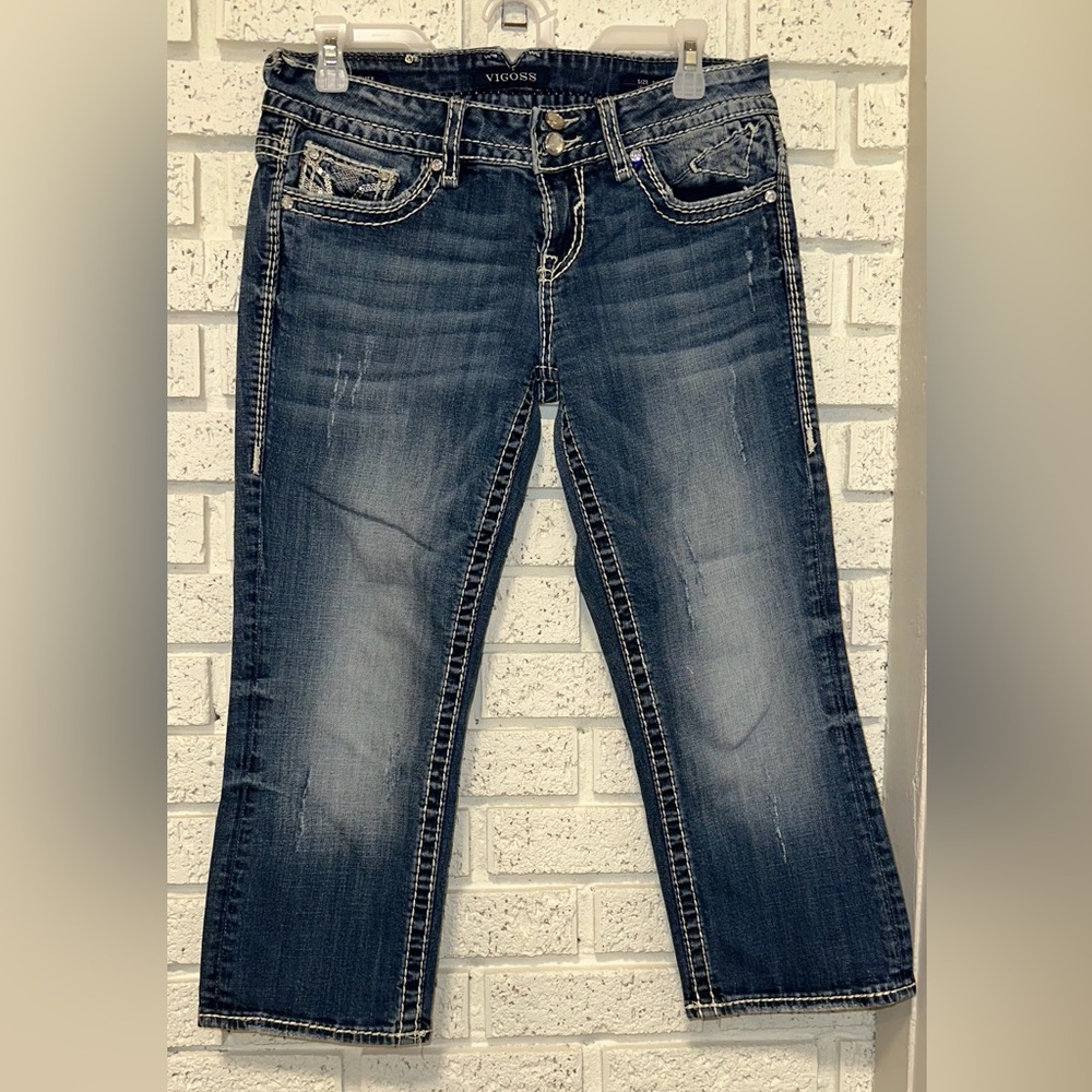 Vigoss Distressed Capri Women's Jeans